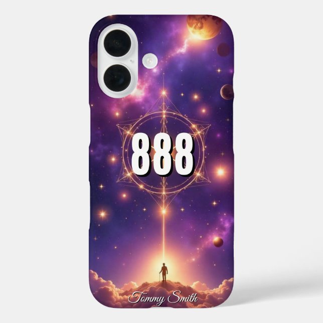 888 Angel Number Manifestation | Good Luck Case-Mate iPhone Case (Back)