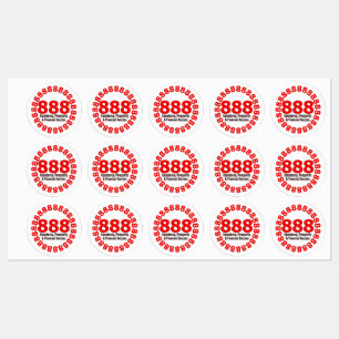 888 Angel Number Sticker – Prosperity & Abundance