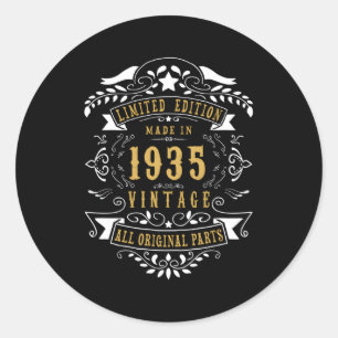 88 88Th Made Born In 1935 Classic Round Sticker