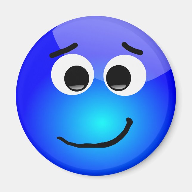 88-Free-3D-Apprehensive-Smiley-Face-Clipart-Illust Magnet (Front)