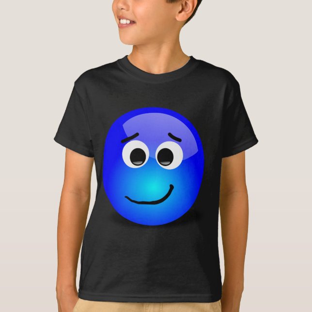 88-Free-3D-Apprehensive-Smiley-Face-Clipart-Illust T-Shirt (Front)