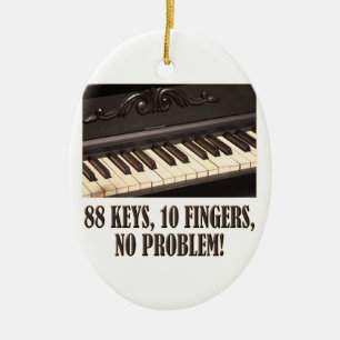 88 Keys, 10 Fingers, No Problem! Ceramic Tree Decoration