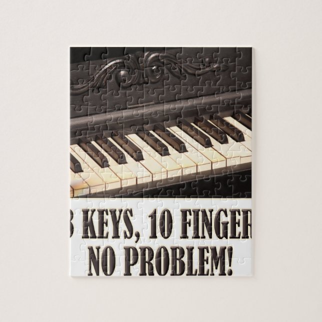 88 Keys, 10 Fingers, No Problem! Jigsaw Puzzle (Vertical)