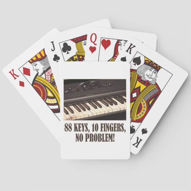 88 Keys, 10 Fingers, No Problem! Playing Cards (Back)