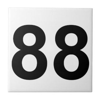 88 - number eighty-eight ceramic tile