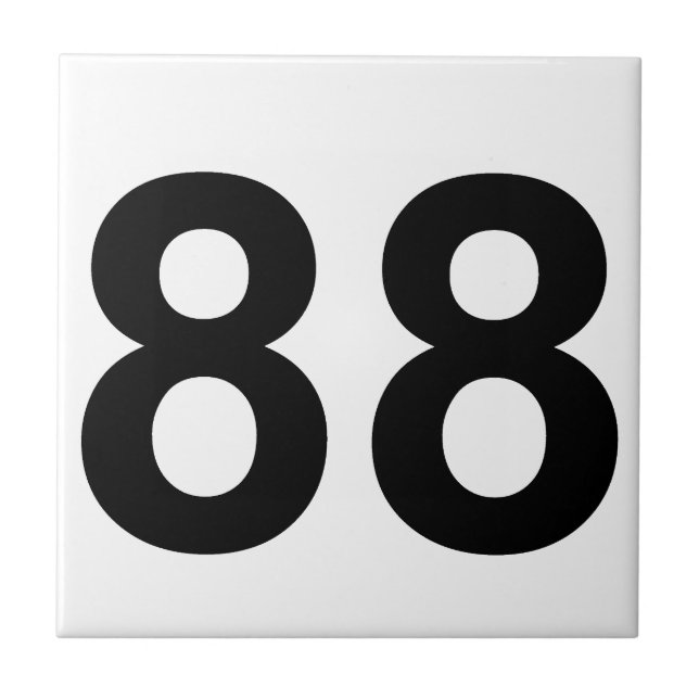 88 - number eighty-eight ceramic tile (Front)