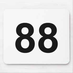 88 - number eighty-eight mouse pad