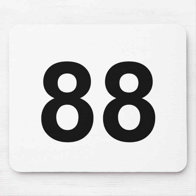 88 - number eighty-eight mouse pad (Front)