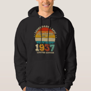 88 Year Old Bday 1937 Awesome 88th Birthday Gift Hoodie