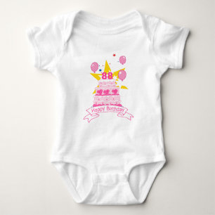88 Year Old Birthday Cake Baby Bodysuit
