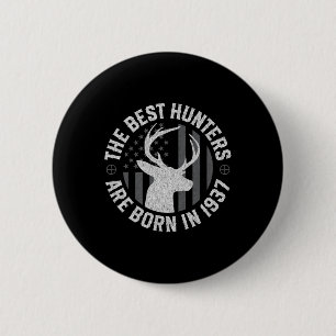 88 Year Old Deer Hunter Hunting 1937 88th Birthday 6 Cm Round Badge