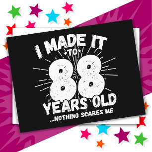 88 Year Old Sarcastic Meme Funny 88th Birthday Postcard