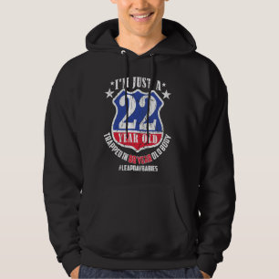 88 Years Old Leap Year Birthday 22 Funny Men Women Hoodie