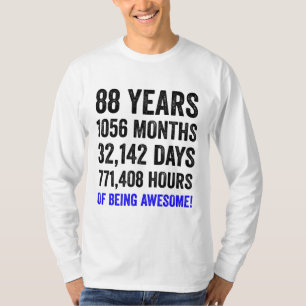 88th Birthday // Funny Men's Birthday Countdown T-Shirt