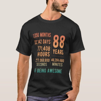 88th Birthday Men Women Funny 88 Years Old T-Shirt