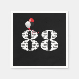 88th Birthday party balloons Napkin