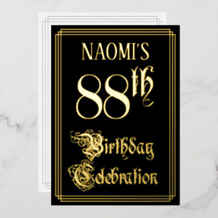 88th Birthday Party — Fancy Script & Custom Name