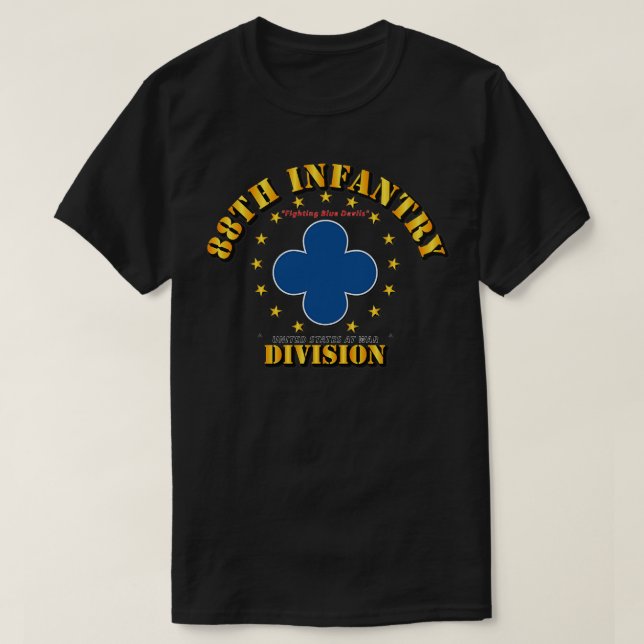 88th Infantry Division Fighting Blue Devils T-Shirt (Design Front)