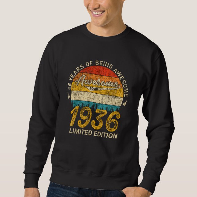 89 Year Old Bday 1936 Awesome 89th Birthday Gift Sweatshirt (Front)