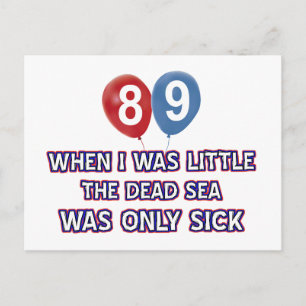 89 year old dead sea birthday designs postcard