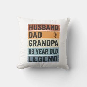 89 Year Old Husband Dad Grandpa Legend Shirt_1 Cushion