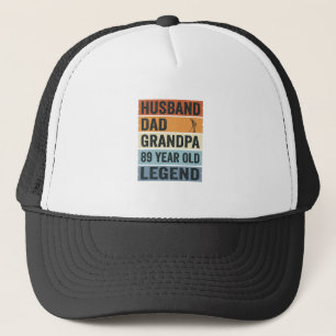 89 Year Old Husband Dad Grandpa Legend Shirt_1 Trucker Hat