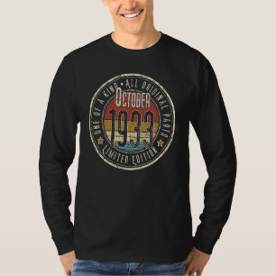 89 Year Old October 1933 Born In 1933 89th Birthda T-Shirt