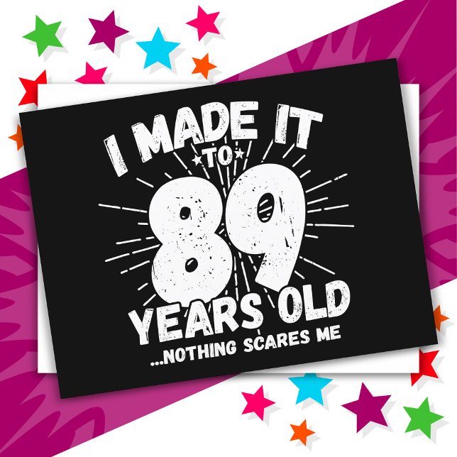 89 Year Old Sarcastic Meme Funny 89th Birthday Postcard (Creator Uploaded)