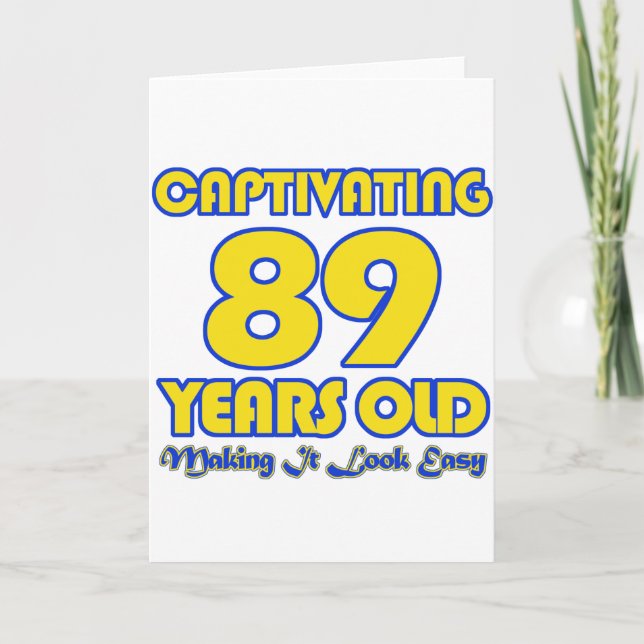 89 YEARS OLD BIRTHDAY DESIGNS CARD (Front)