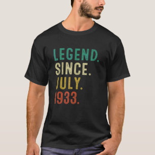 89 Years Old Legend Since July 1933 89th Birthday T-Shirt
