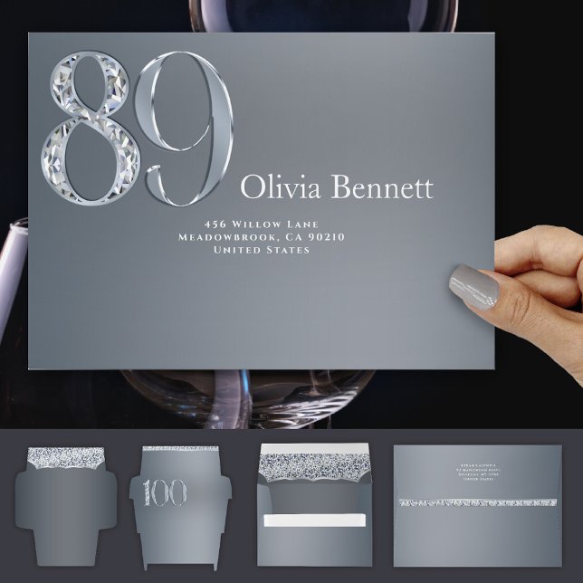 89th Anniversary Diamond Number Eighty Nine Silver Envelope (Creator Uploaded)