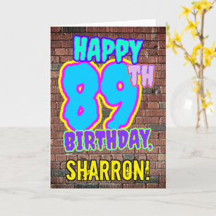 89th Birthday - Fun, Urban Graffiti Inspired Look Card