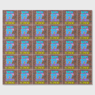89th Birthday: Fun, Urban Graffiti Inspired Look Wrapping Paper