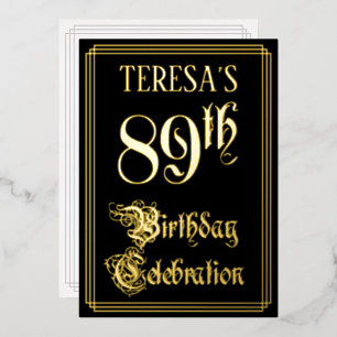 89th Birthday Party — Fancy Script & Custom Name