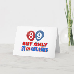 89th year birthday designs card