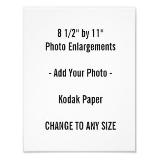 8 1/2" by 11" Photo Enlargement Print