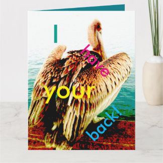 8 1/2" X 11" customisable greeting card, pelican Card