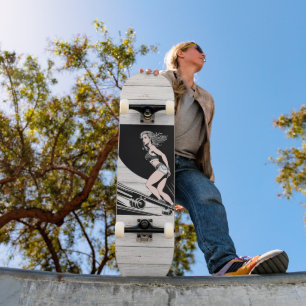 8 1/8" Board Babe Design Skateboard Deck