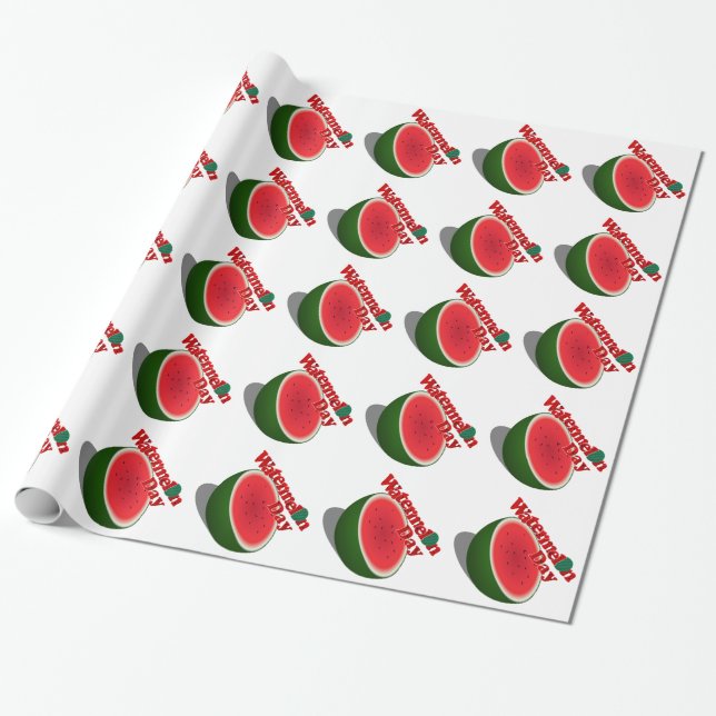 8-3 Watermelon Day Wrapping Paper (Unrolled)