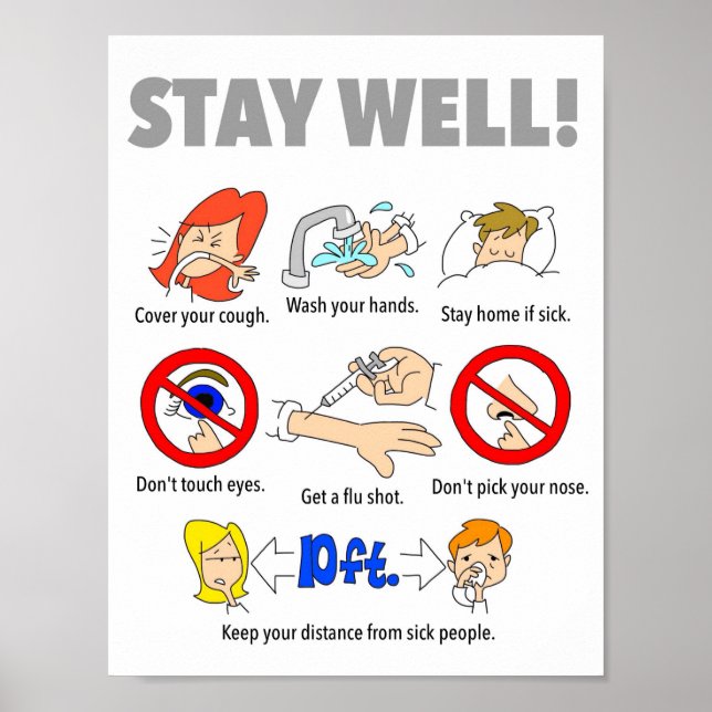 8.5"x11" STAY WELL poster (Front)