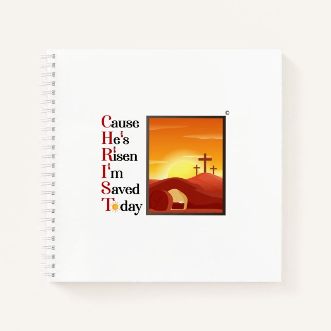 8.5 x8.5 Christ Acronym Deluxe Spiral Notebook (Front)