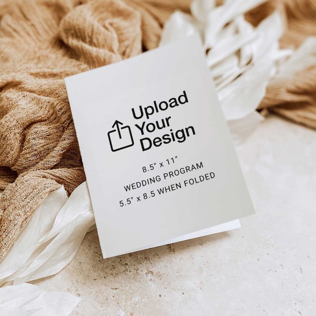 8.5" x 11" Flat Sheet - Folded Wedding Programs (Creator Uploaded)