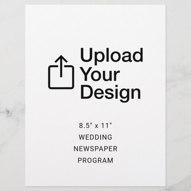 8.5" x 11" Fyer Sheet - Wedding Newspaper Programs (Front)