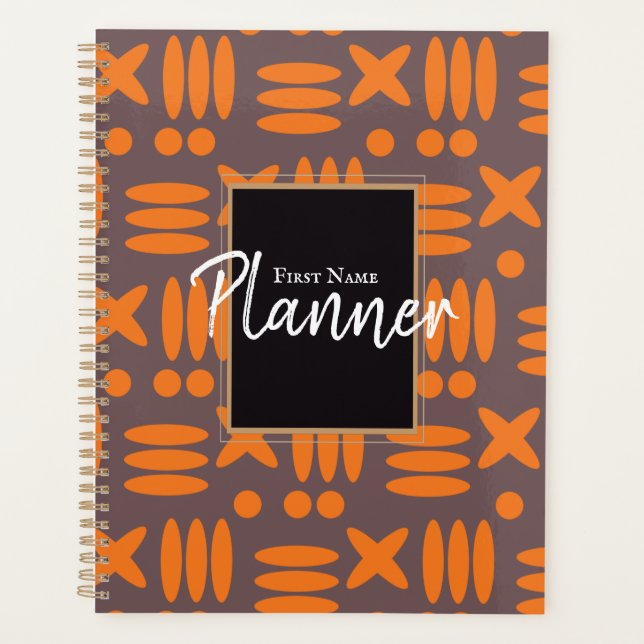 (8.5" x 11"), Hard Cover, Black Spiral Planner (Front)