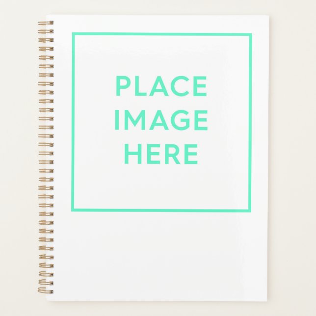 (8.5" x 11"), Hard Cover, Gold Spiral Planner (Front)