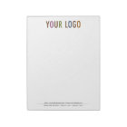 8.5 x 11 Letter Size Notepad Custom Business Logo