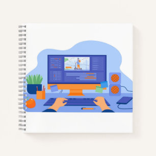 8.5" x 8.5" Spiral Notebook