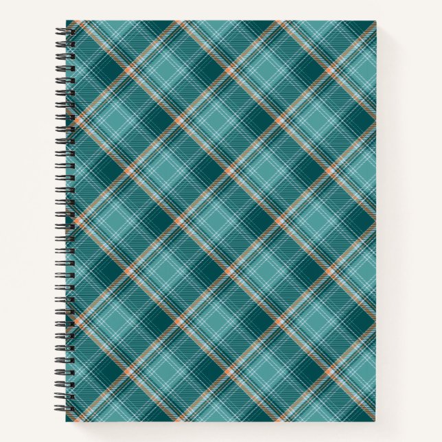 8.5x11 Spiral Notebook Eire Plaid (Front)