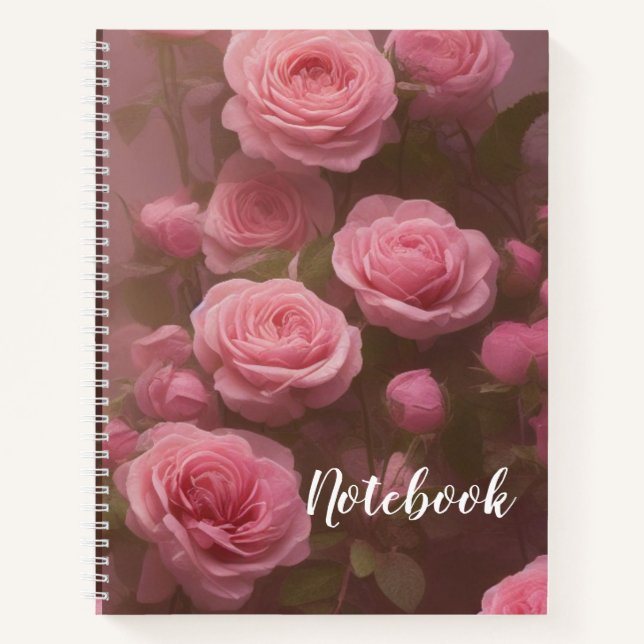 8.5x11 Spiral Notebook - Roses (Front)