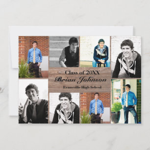 8/9 Photos Wood - Graduation Announcement